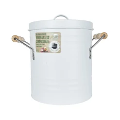 Sale Poubelle COMPOST coloris blanc - 4MURS Produits Ménagers
