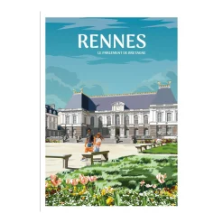 Sale Affiche RENNES 30 x 40 cm - 4MURS Tableaux Et Affiches