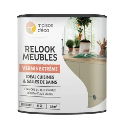 Hot Peinture RELOOK MEUBLES VERNIS EXTREME Peinture incolore Brillant 0,5 L Peintures
