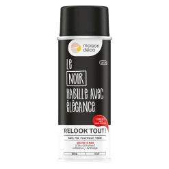 Best Peinture Bombe de peinture noir Satiné 0,4 L Peintures