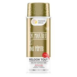 New Peinture Bombe de peinture or martelé Brillant 0,4 L Peintures