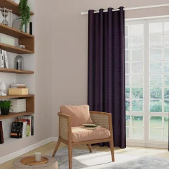 New Rideau DAVILIEN coloris bleu rougi 140 x 260 cm - 4MURS Rideaux
