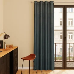 Clearance Rideau ENEE coloris bleu acier 140 x 260 cm - 4MURS Rideaux