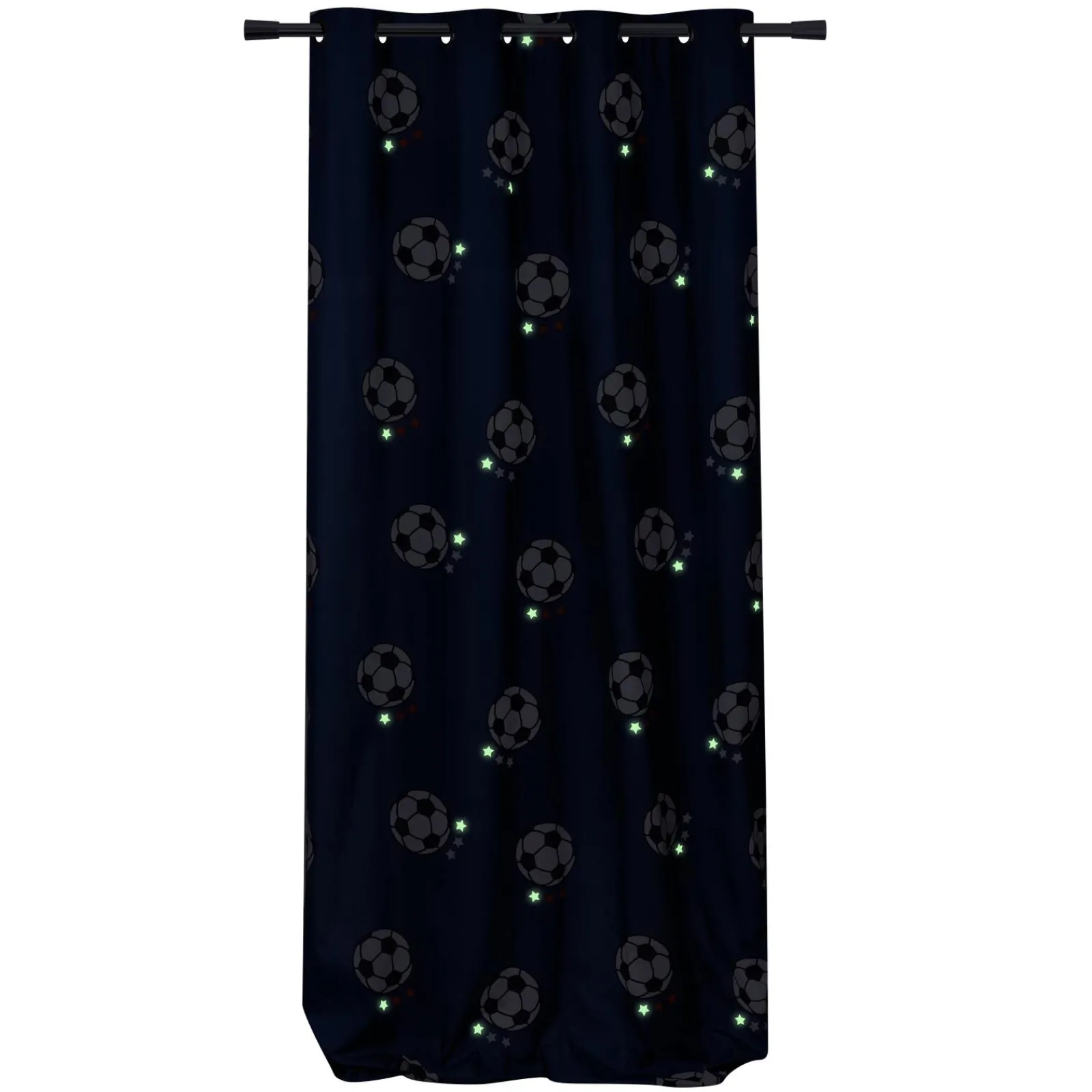 Best Rideau FOOT FAN coloris bleu 140 x 250 cm - 4MURS Enfant Textile De Maison Enfant|Rideaux
