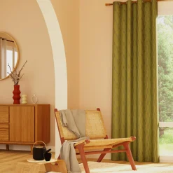Clearance Rideau ILAN coloris vert bronze 140 x 260 cm - 4MURS Rideaux