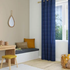 Fashion Rideau JIMMY coloris bleu jean 140 x 260 cm - 4MURS Rideaux