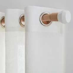 Outlet Rideau Lin CAMBRIA coloris blanc 140 x 260 cm - 4MURS Rideaux