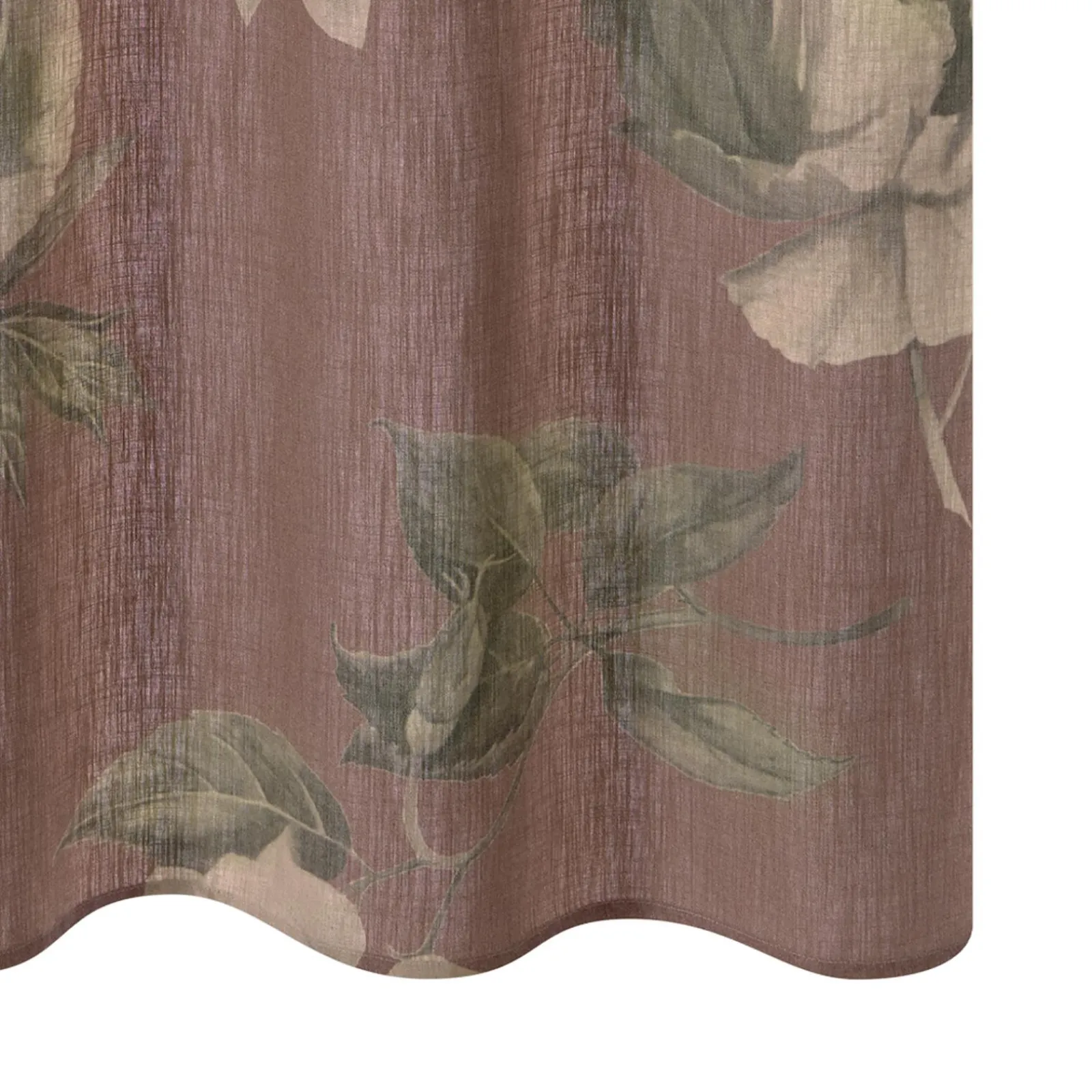 New Rideau Lin FLORALIA coloris terracotta 140 x 260 cm - 4MURS Rideaux