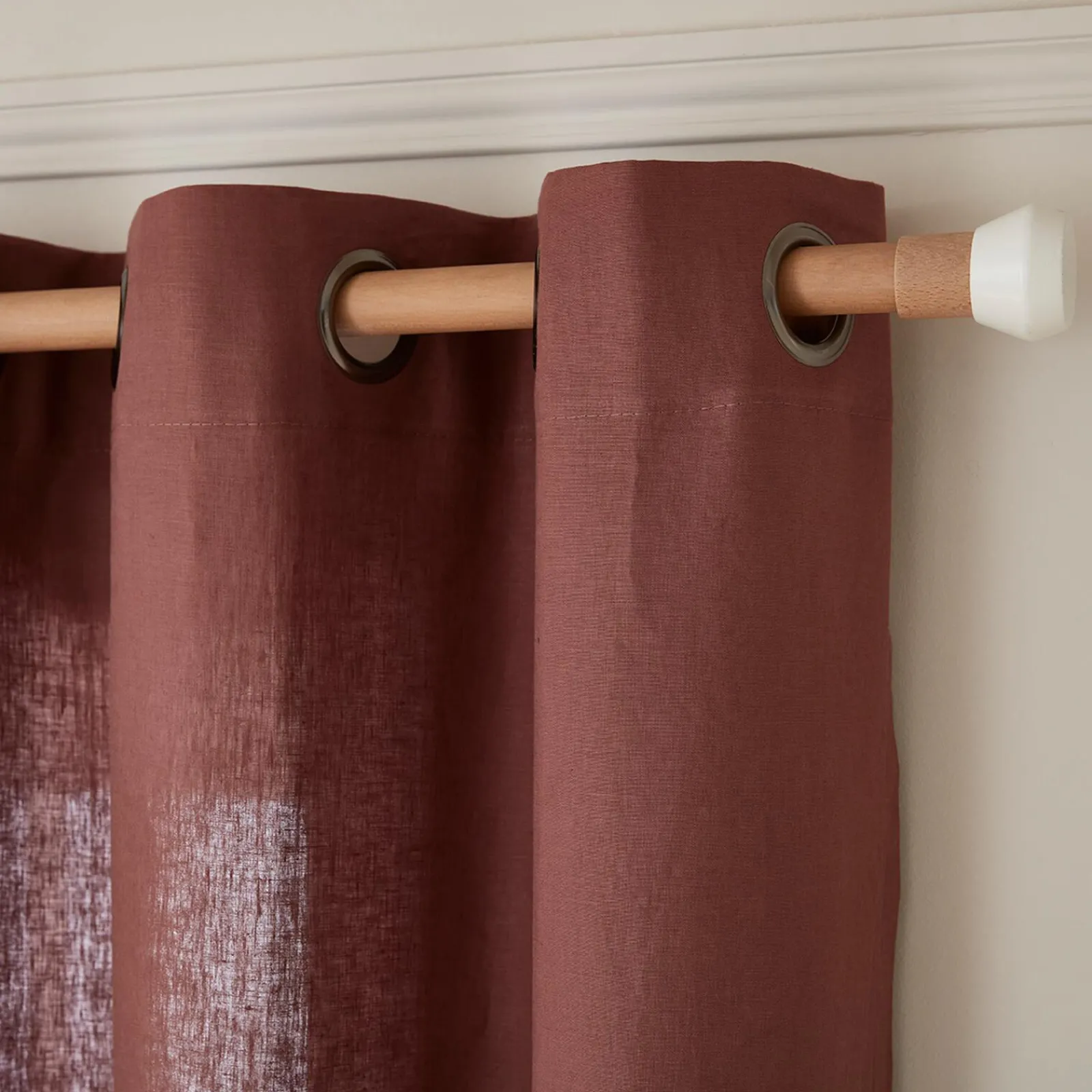 Clearance Rideau Lin LINNEO coloris henné 140 x 280 cm - 4MURS Rideaux