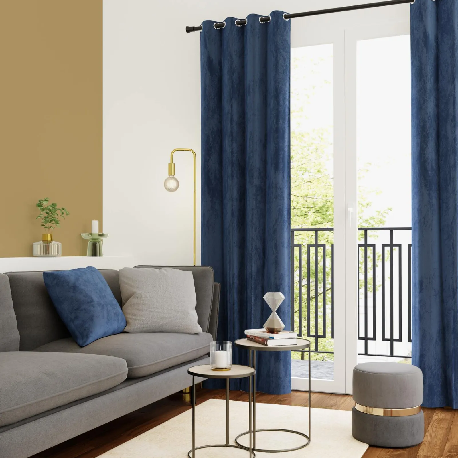 Fashion Rideau NEGRESCO coloris bleu outremer 140 x 260 cm - 4MURS Rideaux