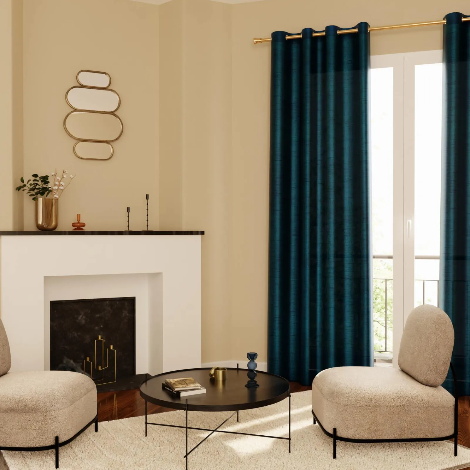 Sale Rideau PEGAZE coloris vert émeraude 140 x 260 cm - 4MURS Rideaux