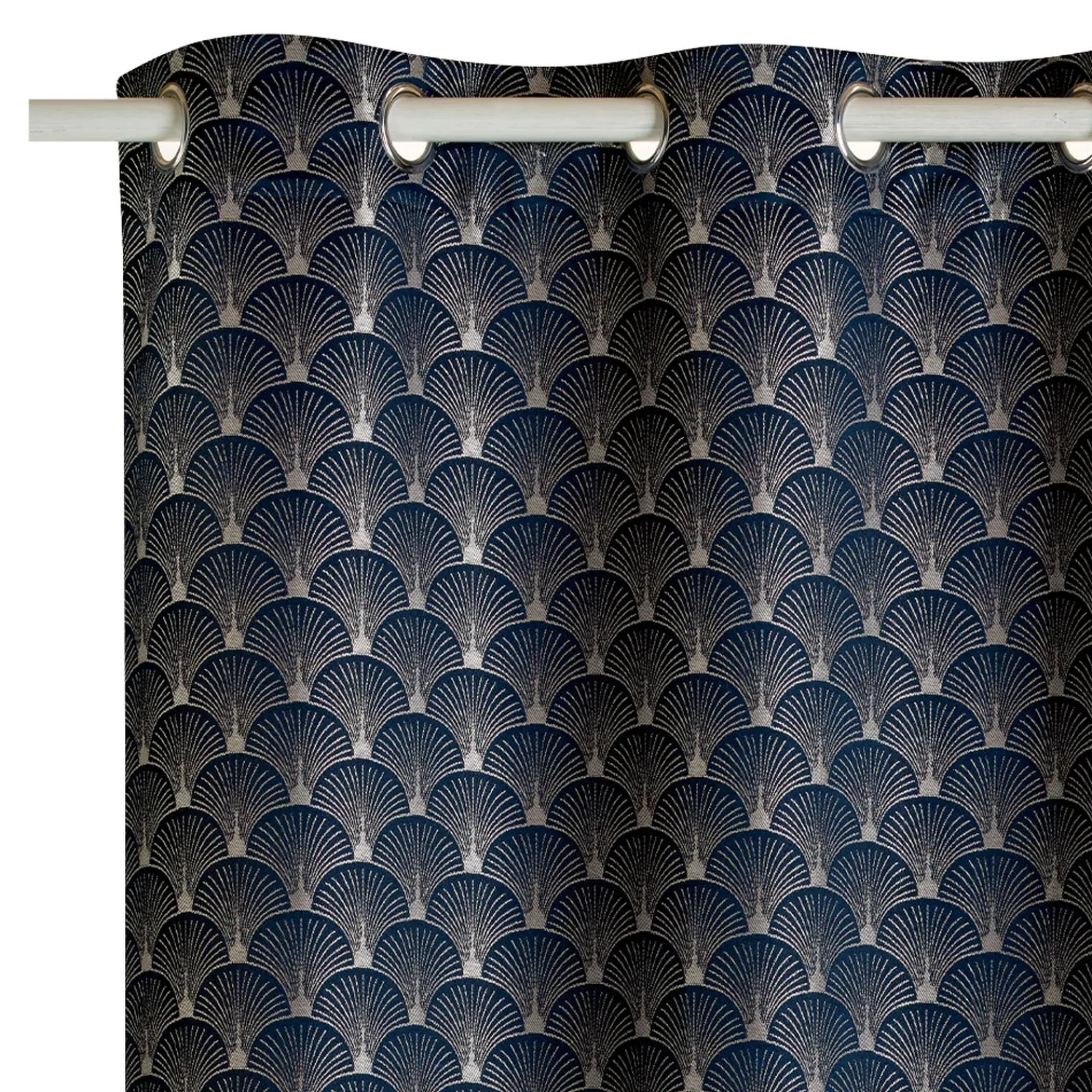 Hot Rideau SCHIAPARELLI coloris bleu nuit 140 x 240 cm - 4MURS Rideaux