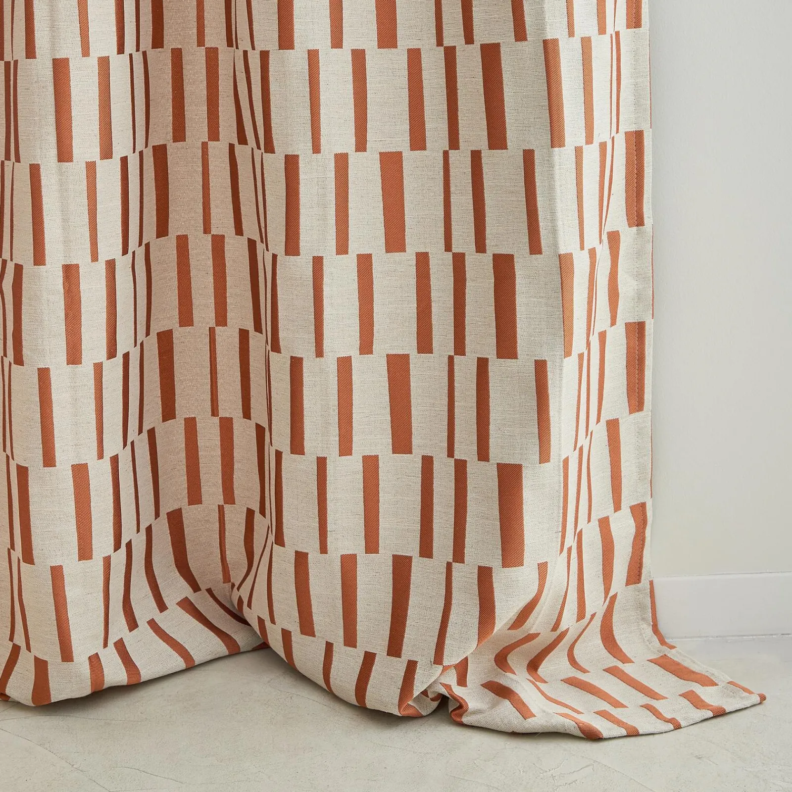 New Rideau STRUCTURA coloris cognac 140 x 260 cm - 4MURS Rideaux
