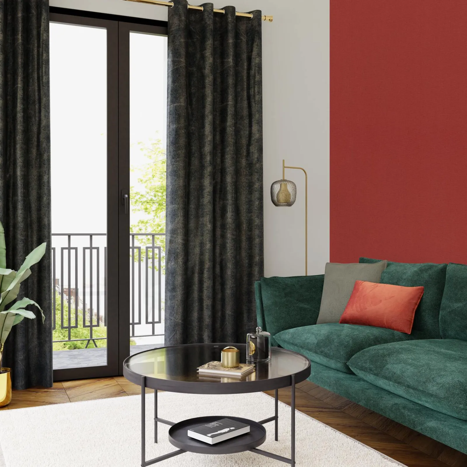 Best Rideau SVETLANA coloris bleu nuit 140 x 240 cm - 4MURS Rideaux