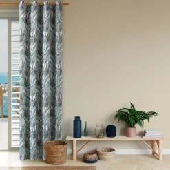 Clearance Rideau TROPICO coloris bleu nattier 135 x 250 cm - 4MURS Rideaux