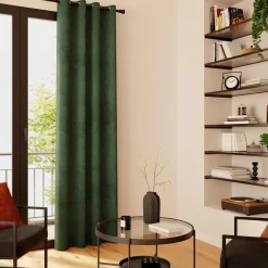 New Rideau WALL STREET coloris vert sapin 145 x 260 cm - 4MURS Rideaux