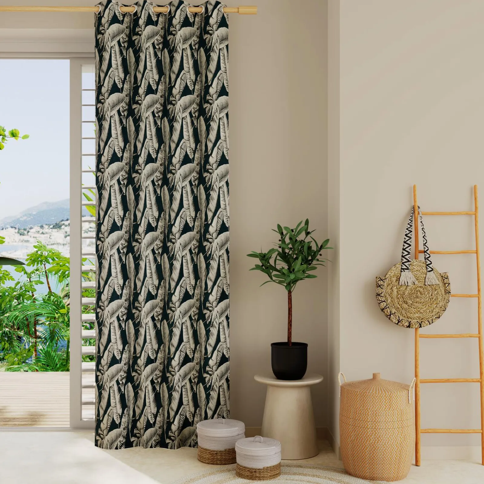 Fashion Rideau YAHO coloris bleu paon 140 x 260 cm - 4MURS Rideaux