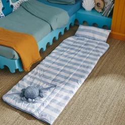 Discount Sac de couchage KALAHARI coloris blanc / bleu 75 x 170 cm - 4MURS Enfant Textile De Maison Enfant|Linge De Maison