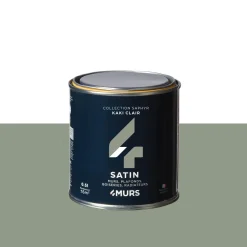 New Peinture Finition Peinture kaki clair Satiné 0,5 L - 4MURS Peintures