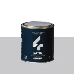 Outlet Peinture Finition Peinture gris galet Satiné 0,5 L - 4MURS Peintures
