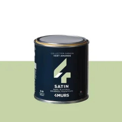 Hot Peinture Finition Peinture vert amande Satiné 0,5 L - 4MURS Peintures
