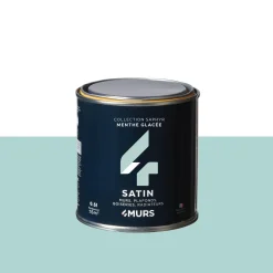 Clearance Peinture Finition Peinture menthe glacée Satiné 0,5 L - 4MURS Peintures