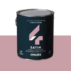 Hot Peinture Multi-supports Peinture vieux rose Satiné - 4MURS Peintures
