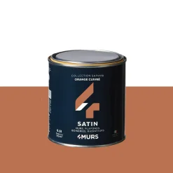 Online Peinture Peinture orange cuivré Satiné 0,5 L - 4MURS Peintures