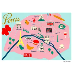 Online Sergeant Paper Affiche MAP DE PARIS 50 x 70 cm - 4MURS Tableaux Et Affiches