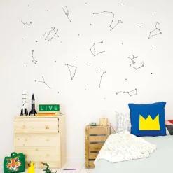 Discount Sticker phosphorescent KIDS CONSTELLATIONS coloris noir - 4MURS Enfant Déco Enfant|Déco Murale Enfant