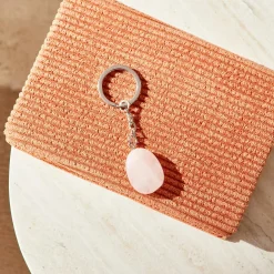 Sale Lithothérapie PORTE CLÉS QUARTZ ROSE rose - 4MURS Accessoires Mode