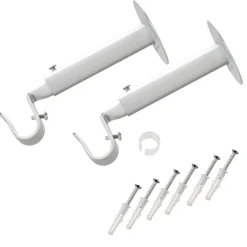 Outlet Support barre à rideau HOWLITE blanc 1,9 cm de 16,5 à 23 cm - 4MURS Voilages, Vitrages, Stores Et Accessoires