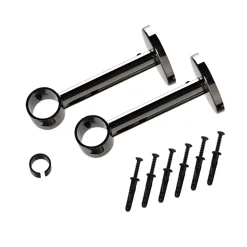 Discount Support barre à rideau ONYX noir miroir 1,9 cm de 9,0 à 14 cm - 4MURS Voilages, Vitrages, Stores Et Accessoires