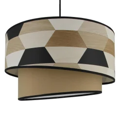 Sale Suspension FREERIK cappuccino noir et blanc 22,5 x 38 cm - Suspensions
