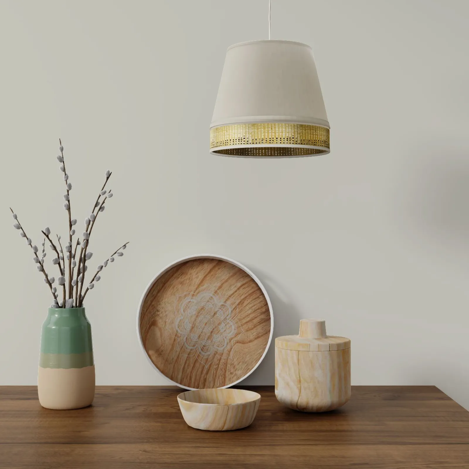 Discount Suspension MANON coloris naturel 25 x 29 cm - 4MURS Suspensions