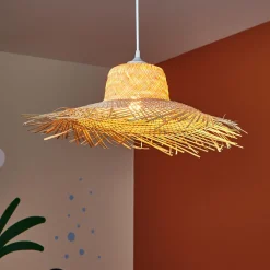 Online Suspension PANAMA coloris paille 15 x 55 cm - 4MURS Enfant Luminaires Enfant|Suspensions