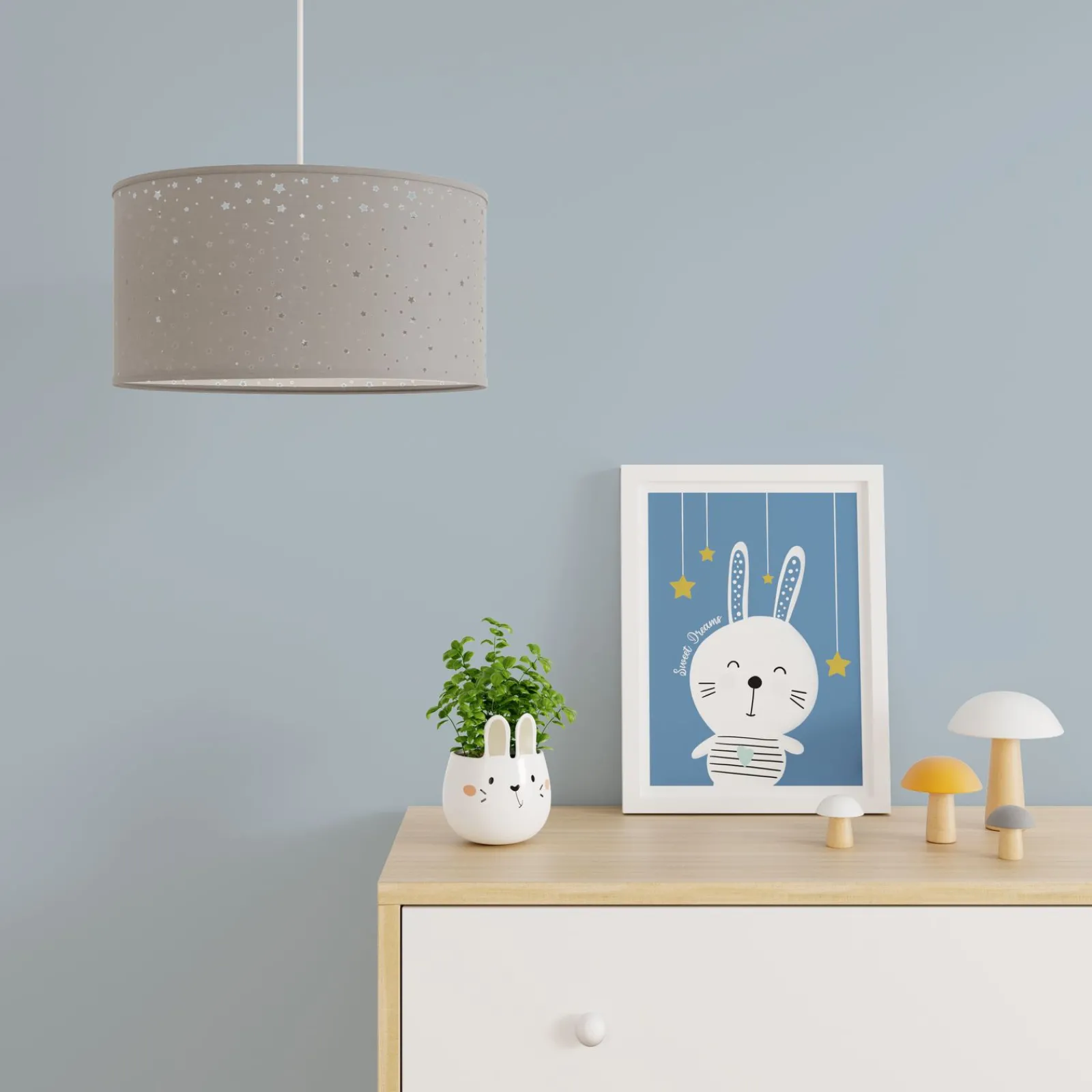 Online Suspension STARS coloris gris 23 x 40 cm - 4MURS Enfant Luminaires Enfant|Suspensions