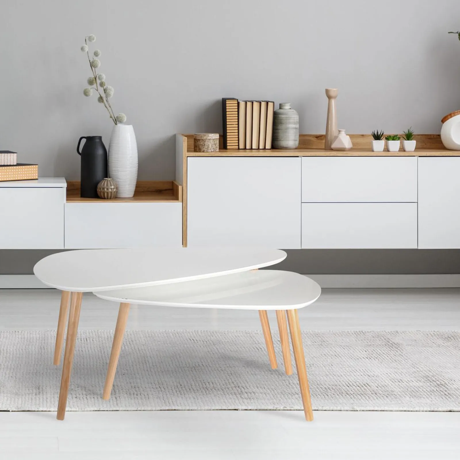 Sale Table basse JANSSON coloris blanc 39,5 x 39,5 cm - 4MURS Tables