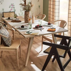 Best Table extensible ALINE coloris chêne blanchi 100 x 210 cm - 4MURS Tables