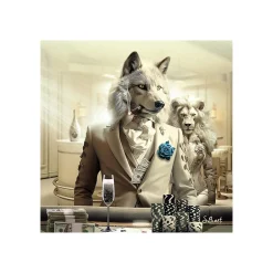 Sale Tableau BINET LOUP LUXURY coloris noir - 4MURS Tableaux Et Affiches