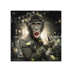 Sale Tableau BINET SINGE BAR coloris noir - 4MURS Tableaux Et Affiches