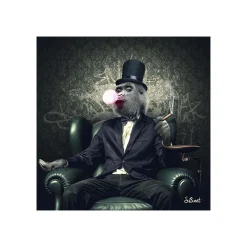 Hot Tableau BINET SINGE CHEWING-GUM coloris noir - 4MURS Tableaux Et Affiches