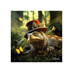 Online Tableau BINET TORTUE FANTASTIQUE coloris noir - 4MURS Tableaux Et Affiches