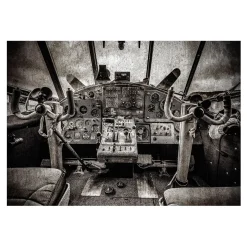 New Tableau en verre COCKPIT coloris noir - 4MURS Tableaux Et Affiches