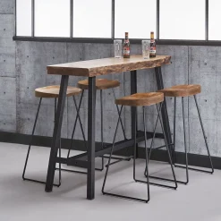 Fashion Tabouret de plan de travail MILEY coloris acacia - 4MURS Chaises Et Tabourets
