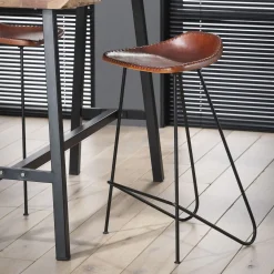 Best Tabouret de plan de travail DAVIS coloris cuir - 4MURS Chaises Et Tabourets