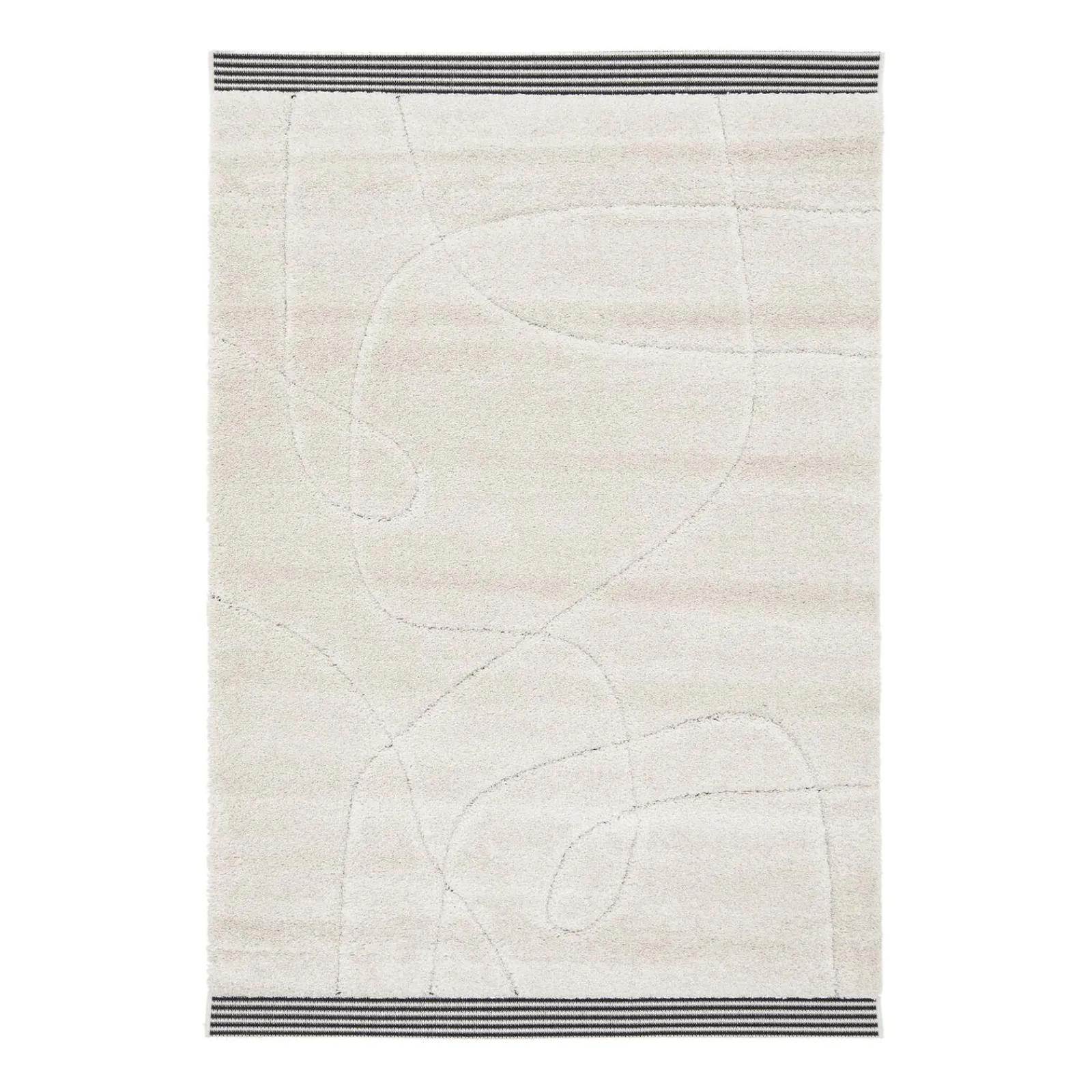 Best Tapis ARA coloris blanc cassé/noir 120 x 170 cm - 4MURS Tapis