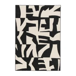 Clearance Tapis extérieur ATO coloris noir/beige 120 x 170 cm - 4MURS Tapis
