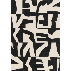 Outlet Tapis extérieur ATO coloris noir/beige 160 x 230 cm - 4MURS Tapis