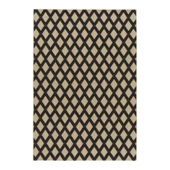 New Tapis extérieur GRACE coloris naturel et noir 160 x 230 cm - 4MURS Tapis